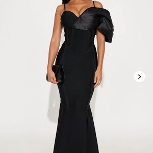 Fashion Nova One Shoulder Black Dress